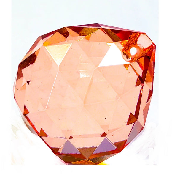 Light Peach Chandelier Crystal Faceted Ball Prism - ChandelierDesign