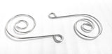 Silver Swirl Suncatcher Wire Hooks, Hangers 1.75 inch - ChandelierDesign