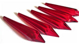 Dark Red Icicle Chandelier Crystals Pendants Pack of 5 - ChandelierDesign