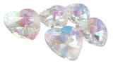 Iridescent AB Heart Chandelier Crystals Pack of 5 - ChandelierDesign