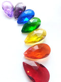 Rainbow Teardrop Assorted Chandelier Crystals Pack of 7 - ChandelierDesign