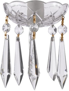 Clear Crystal Bobeche with 80mm Icicle Crystals for Chandeliers - ChandelierDesign