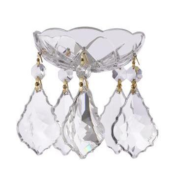 Clear Crystal Bobeche with French Crystals for Chandeliers Lead Crystal - ChandelierDesign
