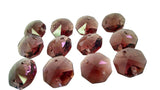 Burgundy 14mm Octagon Beads Chandelier Crystals 2 Holes - ChandelierDesign