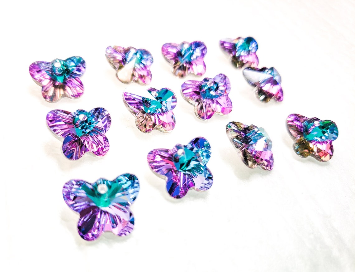 Crystal sales butterfly beads
