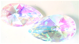 Iridescent AB European Cut Teardop Chandelier Crystals, Asfour Lead Crystal #873 Pack of 5 - ChandelierDesign