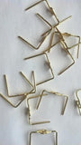 Vintage Gold Tone Chandelier Pins, Crystal Connectors Twisted Swirl Design