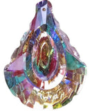 AB Iridescent Fluted Pendalogue Chandelier Crystal, 63mm Pendant - Chandelier Design