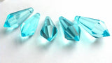 Light Aquamarine Icicle Chandelier Crystals, Pack of 5 Pendants - ChandelierDesign