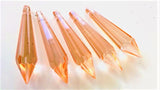 Light Peach Icicle Chandelier Crystals, Pendants Pack of 5 - ChandelierDesign