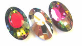 Vitrail Rainbow Oval Chandelier Crystals, Multicolor 50mm Pack of 3 - ChandelierDesign