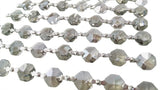 Satin Grey Chandelier Crystal Garland Yard of Prisms - Asfour Lead Crystal - ChandelierDesign