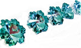 Metallic Aqua Snowflake Chandelier Crystals, 30mm Beads Pack of 5 - ChandelierDesign