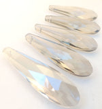 Soft Grey Long Teardrop Chandelier Crystals Pendants, Pack of 5 - ChandelierDesign