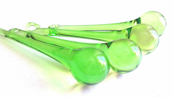 Spring Green Raindrop Chandelier Crystals, Pack of 5 - ChandelierDesign
