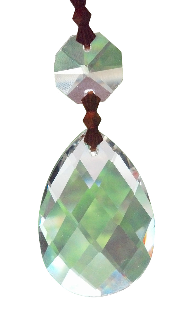 Clear Diamond Cut Teardrop Chandelier Crystal Ornaments, Asfour Lead Crystal #874 - ChandelierDesign