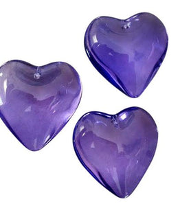 Smooth Heart Violet and Lilac Chandelier Crystals 35mm - ChandelierDesign
