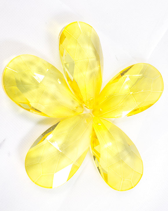 Yellow 38mm Teardrop Chandelier Crystals