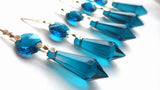Zircon Blue Icicle Ornament Chandelier Crystals, Pack of 5 Pendants - ChandelierDesign