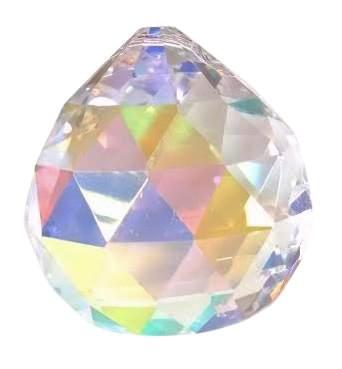 Iridescent AB Ball Chandelier Prisms Asfour #701 Lead Crystal - ChandelierDesign