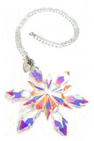 Iridescent Snowflake Suncatcher Ornament, Gift Boxed, 80mm Crystal - ChandelierDesign