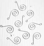 Silver Swirl Suncatcher Wire Hooks, Hangers 1.75 inch - ChandelierDesign