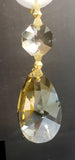 Champagne European Cut Teardrop Ornaments, Chandelier Crystals Pack of 5 - ChandelierDesign
