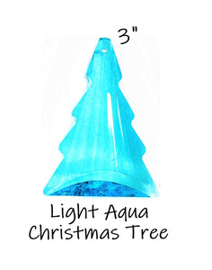 Light Aqua Christmas Tree Chandelier Crystals, Pine Tree Suncatcher - Chandelier Design