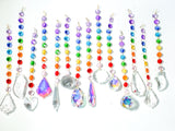 Rainbow Crystal Suncatchers, Choose Your Style, Chakra Rainbow Suncatcher - Chandelier Design