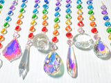 Rainbow Crystal Suncatchers, Choose Your Style, Chakra Rainbow Suncatcher - Chandelier Design
