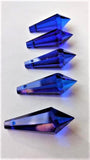 Dark Blue Icicle Chandelier Crystals Pendants Pack of 5 - ChandelierDesign