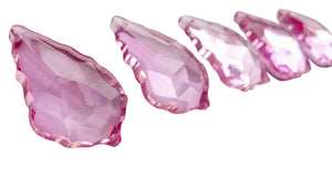 Pink French Cut Chandelier Crystals Pack of 5 - ChandelierDesign