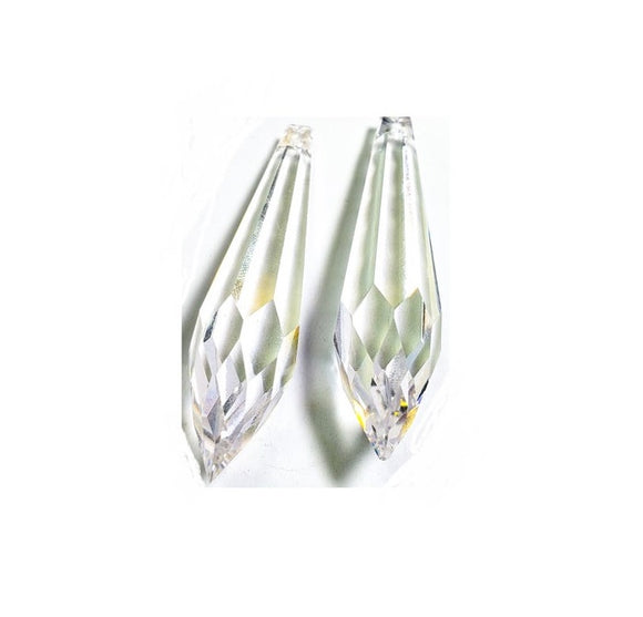 Clear Icicle Chandelier Crystals, Asfour Lead Crystal #485 Pack of 5 - Chandelier Design