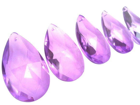 Lilac Teardrop Chandelier Crystals Pendant, Pack of 5 - ChandelierDesign