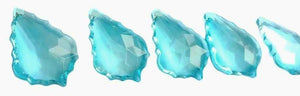 Light Aqua French Cut Chandelier Crystals Pack of 5 - ChandelierDesign