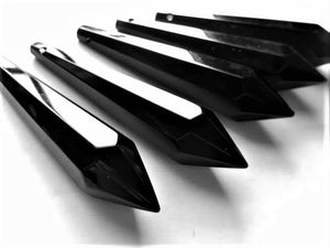 Black Icicle Chandelier Crystals Pendants Pack of 5 - ChandelierDesign