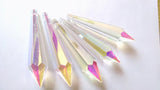 Iridescent AB Icicle Chandelier Crystals, Pack of 5 Prisms - ChandelierDesign