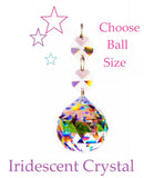 Iridescent Faceted Chandelier Ball Ornament, Gorgeous AB Lead Crystal - ChandelierDesign