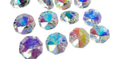 Iridescent AB 14mm Octagon Beads Chandelier Crystals 2 Holes - ChandelierDesign