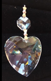 Clear Heart Shaped Chandelier Crystals, Asfour Lead Crystal Heart Ornaments #870 - Pack of 5 - ChandelierDesign