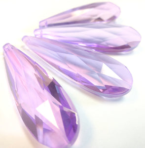 Lilac Long Teardrop Chandelier Crystals Pendants, Pack of 5 - ChandelierDesign