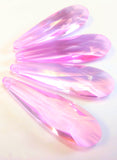 Pink Long Teardrop Chandelier Crystals Pendants, Pack of 5 - ChandelierDesign