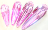 Pink Long Teardrop Chandelier Crystals Pendants, Pack of 5 - ChandelierDesign