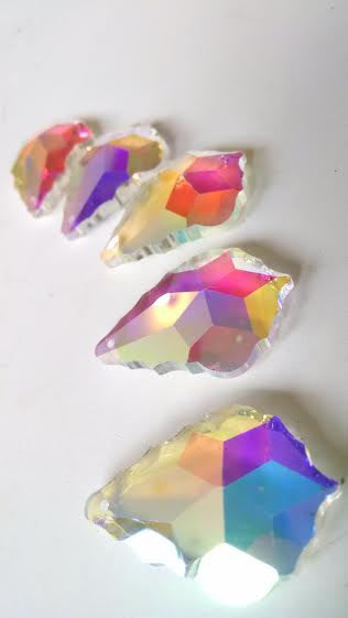 Iridescent AB French Chandelier Crystals Pendants - ChandelierDesign