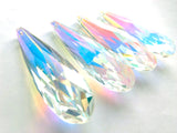 Iridescent AB Long Teardrop Chandelier Crystals Pendants, Pack of 5 - ChandelierDesign