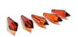 Dark Amber Icicle Chandelier Crystals, Pendants Pack of 5 - ChandelierDesign