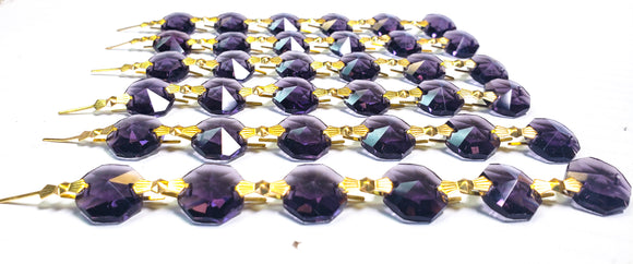 Amethyst Purple Chandelier Crystal Garland Yard of Prisms - ChandelierDesign