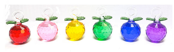 Murano Style Glass Apples for Chandeliers 30mm Fruit Ornaments - ChandelierDesign