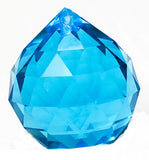 Aquamarine Turquoise Chandelier Crystals Faceted Ball Prism - ChandelierDesign