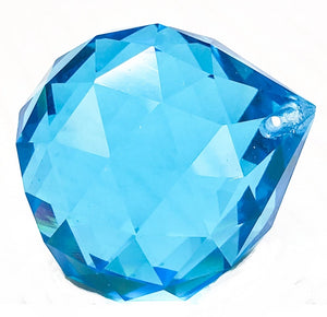 Aquamarine Turquoise Chandelier Crystals Faceted Ball Prism - ChandelierDesign